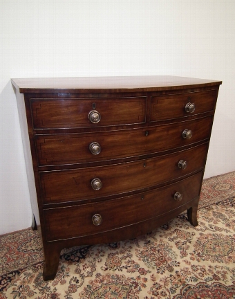 George III Bow Front Chest of Drawers