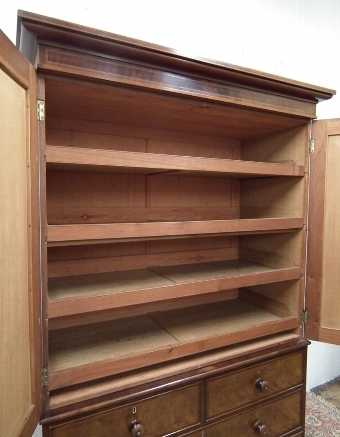 Antique George III Mahogany Linen Press