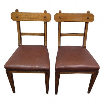 Pair of Oak Gothic Revival Chairs