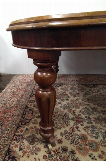 Antique Victorian Mahogany Wind Out Dining Table