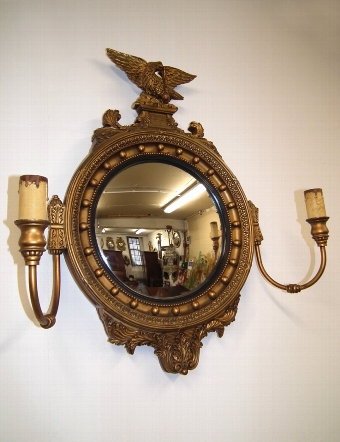 Regency Style Convex Wall Mirror