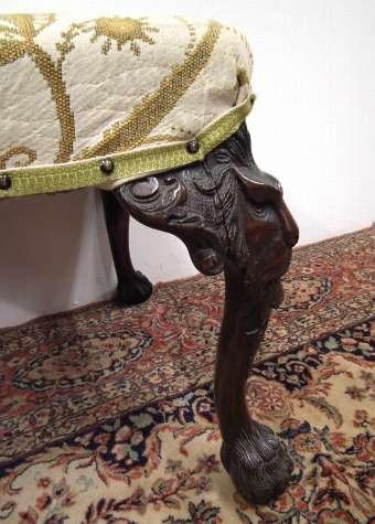 Antique George II Style Irish Mahogany Foot Stool