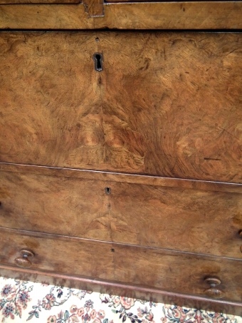 Antique Victorian Burr Walnut Chest of Drawers