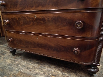 Antique Scottish William IV Bow Front Chest of Drawers