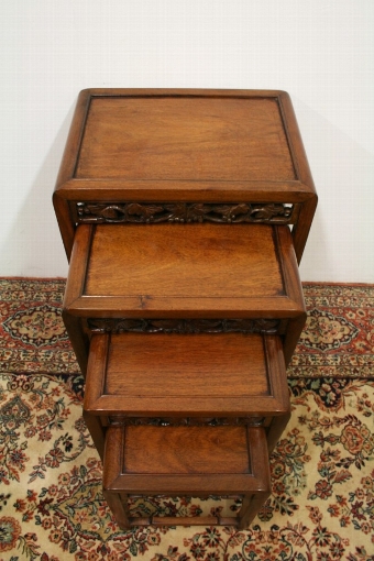 Antique Nest of 4 Chinese Occasional Tables