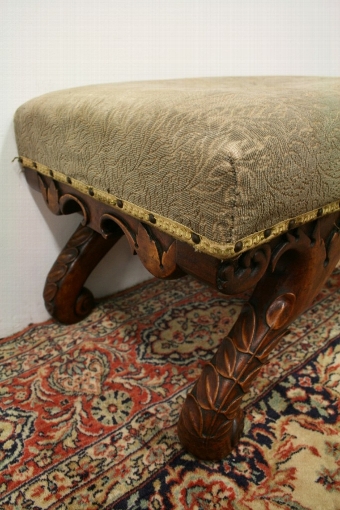 Antique William IV Solid Mahogany Stool