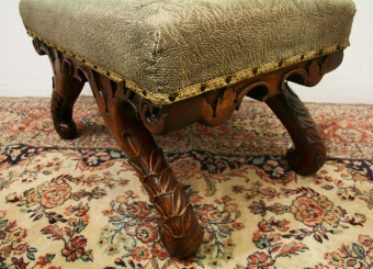 Antique William IV Solid Mahogany Stool