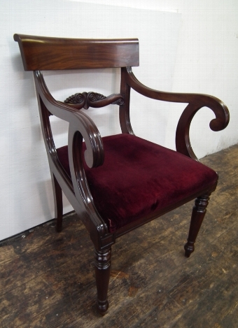 Antique Set of 8 George IV Mahogany Dining Chairs