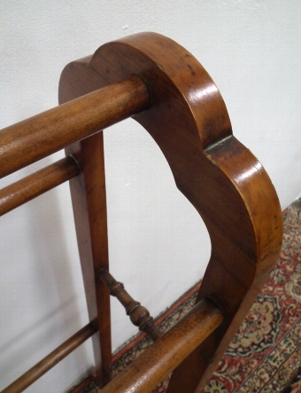Antique Stained Beech Towel Rail
