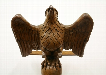 Antique Oak Carved Eagle Lectern