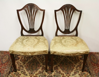 Pair of Hepplewhite Style Mahogany Dining Chairs