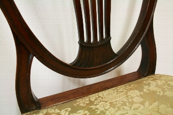 Antique Pair of Hepplewhite Style Mahogany Dining Chairs