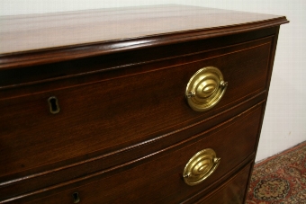 Antique Late George III Bow Fronted Chest of Drawers
