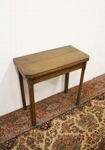 Oak Foldover Card Table
