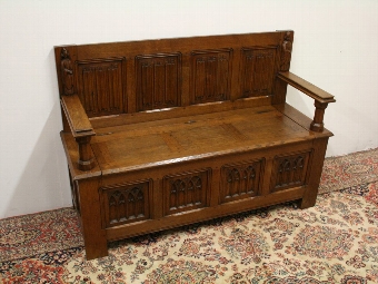 Victorian Gothic Hall Bench