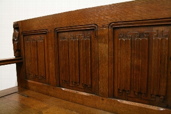 Antique Victorian Gothic Hall Bench