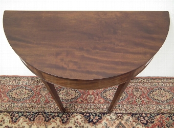Antique George III Style Mahogany Demi Lune Table