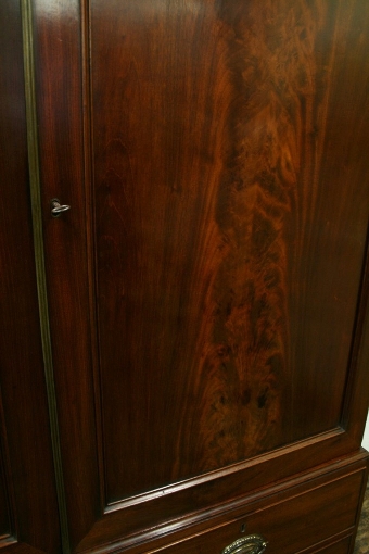 Antique George III Mahogany Linen Press