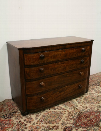 William IV Scottish Barrel Front Chest of Drawers