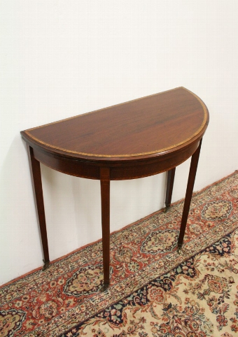 Sheraton Style Demi Lune Fold Over Table