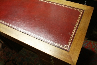 Antique Edwardian Mahogany Kneehole Desk