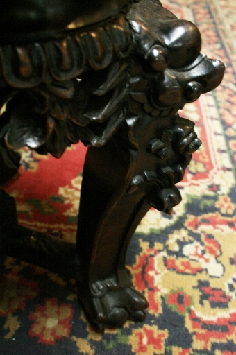 Antique Chinese Rosewood Marble Top Stand
