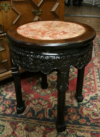Chinese Marble Top Occasional Table