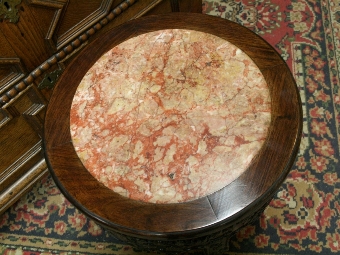 Antique Chinese Marble Top Occasional Table