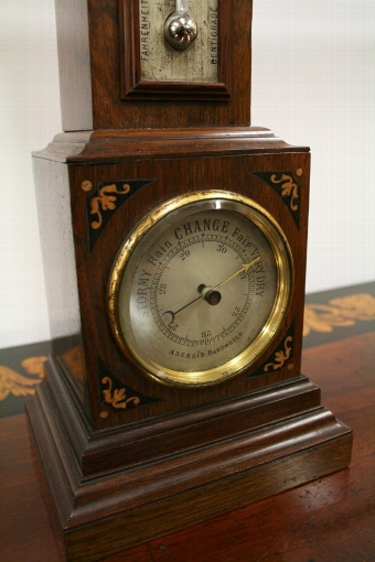 Antique Edwardian Mantel Clock/Barometer/Thermometer