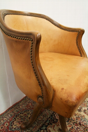 Antique Whytock & Reid Walnut Swivel Office Chair