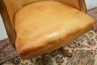 Antique Whytock & Reid Walnut Swivel Office Chair
