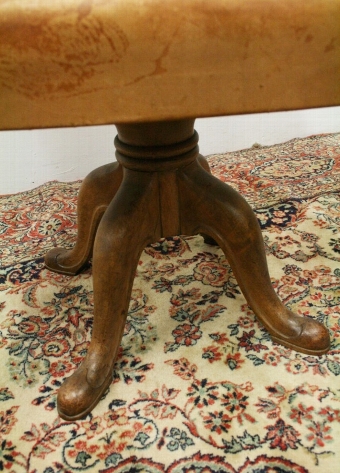 Antique Whytock & Reid Walnut Swivel Office Chair