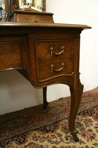 Antique French Style Edwardian Walnut Dressing Table