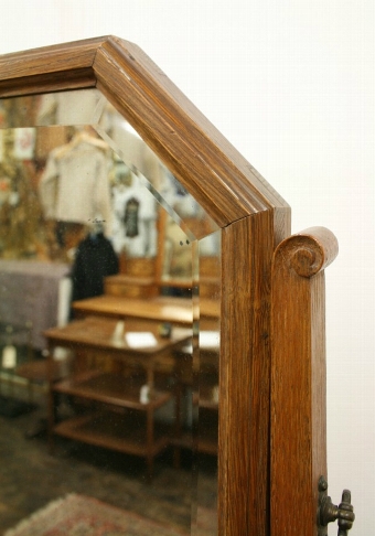 Antique Unusual Oak Dressing Table