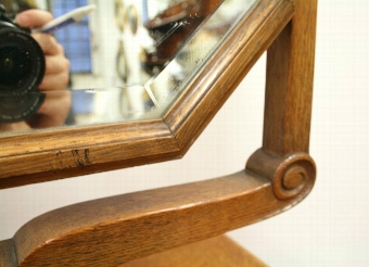 Antique Unusual Oak Dressing Table