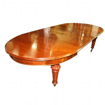Mid Victorian Mahogany Dining Table and Leaf Holder
