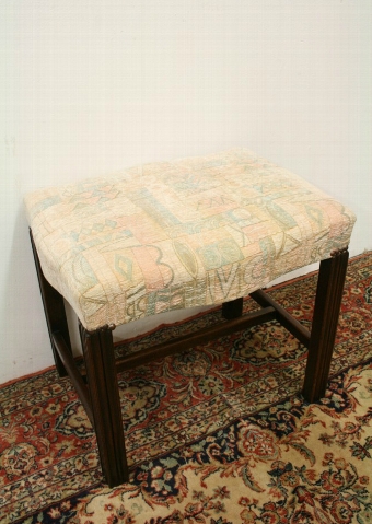 George III Style Serpentine Mahogany Stool