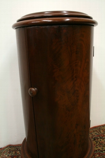 Antique Mid Victorian Circular Marble Top Bedside Cabinet
