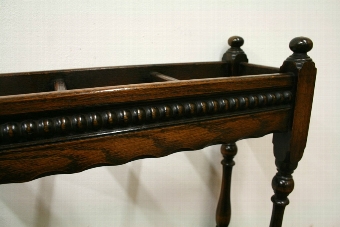 Antique Small Solid Oak Stick Stand