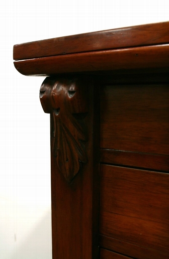 Antique Victorian Walnut Wellington Chest