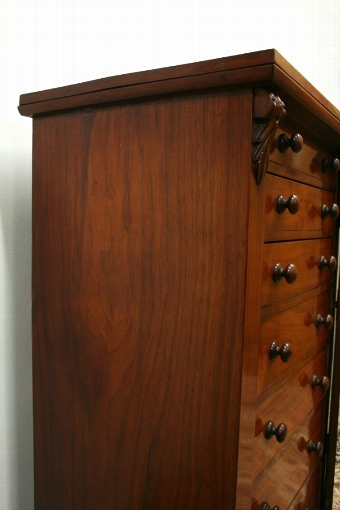 Antique Victorian Walnut Wellington Chest