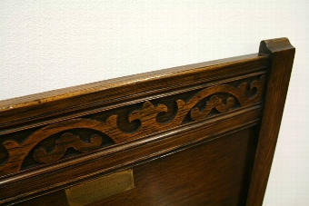 Antique Jacobean Revival Oak Monks Bench/Stick Stand
