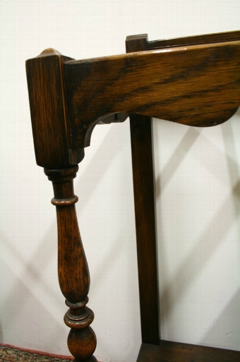 Antique Jacobean Revival Oak Monks Bench/Stick Stand