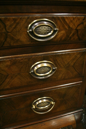 Antique Pair of Figured Walnut Bedside Lockers