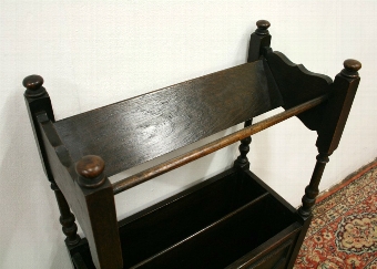 Antique Jacobean Style Magazine Rack
