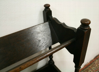 Antique Jacobean Style Magazine Rack
