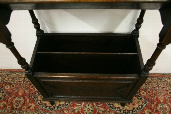 Antique Jacobean Style Magazine Rack
