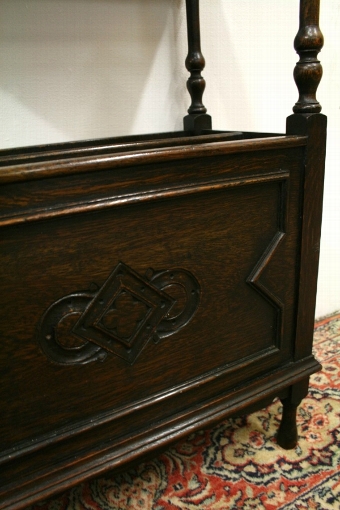 Antique Jacobean Style Magazine Rack