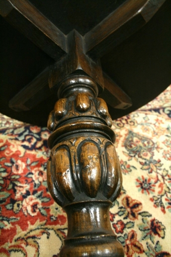 Antique Jacobean Revival Oak Low Occasional Table