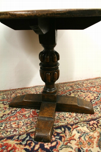 Antique Jacobean Revival Oak Low Occasional Table